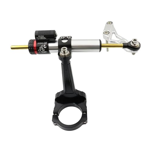 Steering Damper Handle Bar Stabilizer Carbon Fiber Stabilizer,Compatible with Macbor Montana XR5 Lexmoto 500X Kove 500XSilver