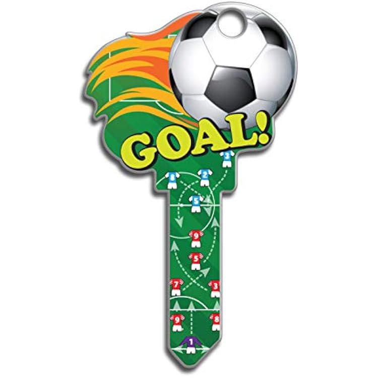 Lucky Line Key Shapes, Soccer, House Key Blank, KW111, 1 Key B135K