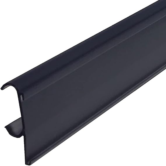 Shelf Label Holder, 25 Pack Shelf Strip Price Tag Holder for 7/8H Double Wire Shelving Refrigerated Case Cooler Shelf, Black, 23.75L and 1.25H