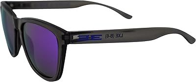 Epoch Eyewear LXE Skateboarding Sport Sunglasses Grey with Purple Mirror Lens
