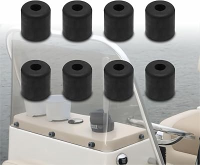 Boat Windshield Bumpers - 1 Domed Rubber Windscreen Grommets for Boat Marine Fishing Yacht Hardware, 8 Pack