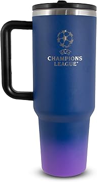 Hy-Pro UEFA Champions League 40oz Thermal Flask Official UCL Insulated Sports Bottle, Hot & Cold Drink, Reusable, Leakproof, Kids & Adults